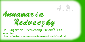 annamaria medveczky business card